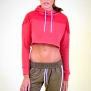 Gymshark Nikkiblackketter season 2 cropped orange hoodie size Medium
